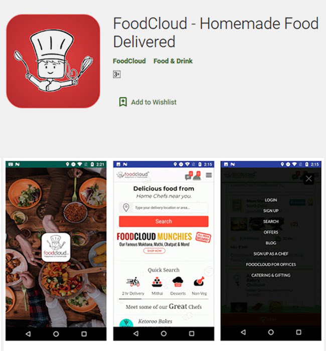 Android App Development for online food industry 'Food Cloud'