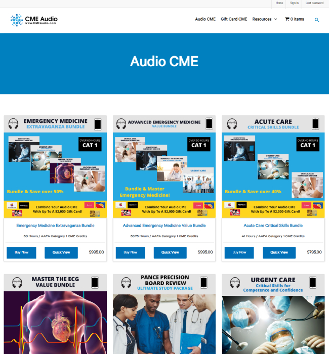 WordPress Website development CME Audio