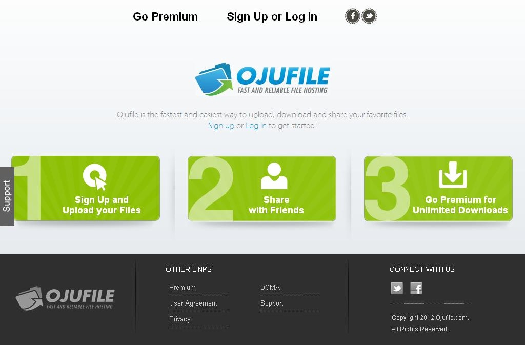 Website for Online File Storage Services 'OJUFILE' Using Dot Net