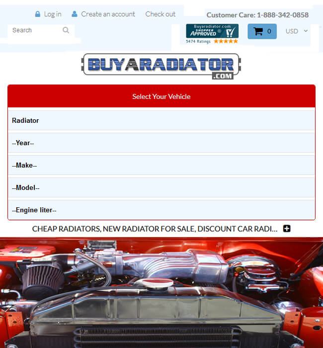 Shopify Website Development for Automotive Industry, USA - BuyARadiator