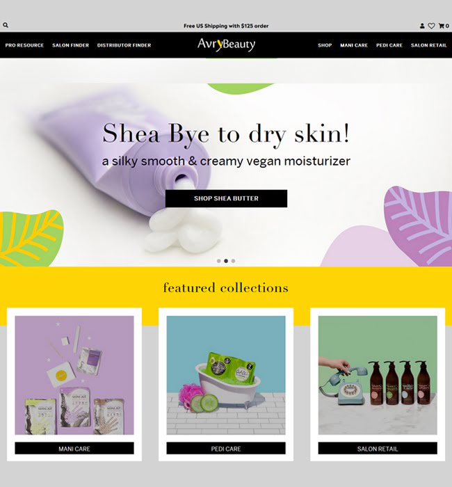 Website Development for Healthcare industry 'Arvy Beauty' in Shopify