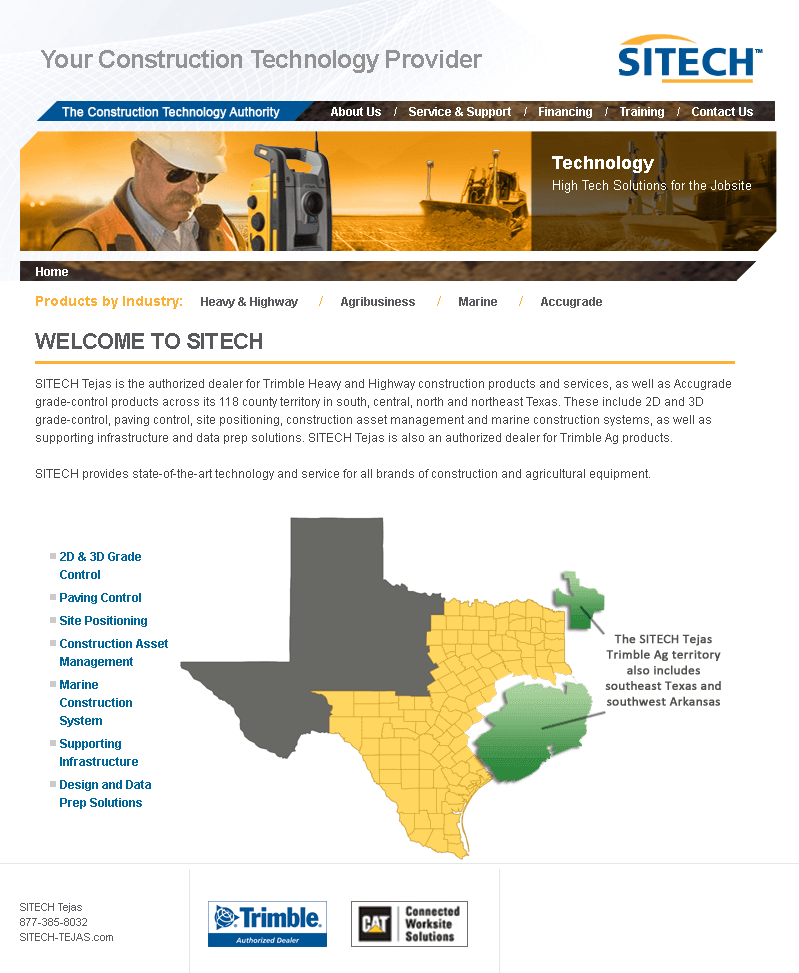 Website for Construction Technology Provider 'SITECH' Using Dot Net