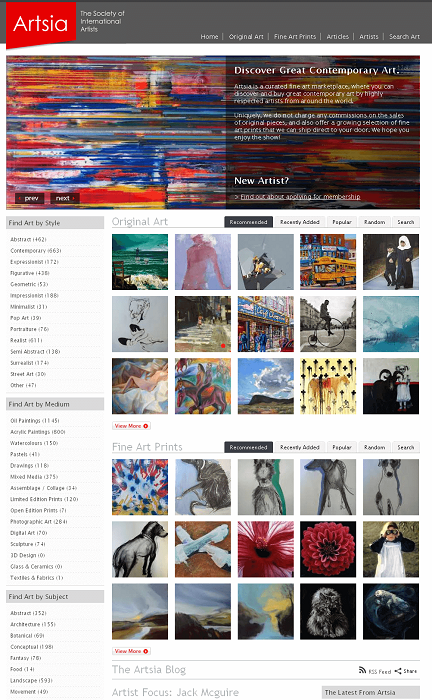 Drupal Based Website - The Society for International Artists